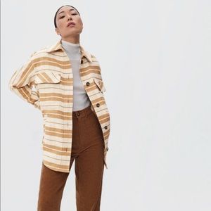 Everlane Oversized Shirt, Camel Plaid NWT